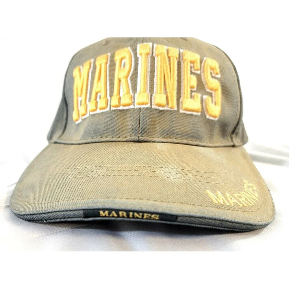 US Marines Cap Devil Dog Hat Hook And Loop Military Embroidered USMC