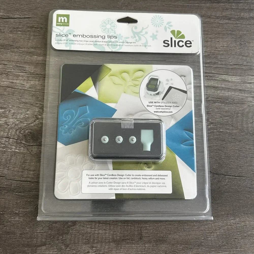 Slice Embossing Tips Set with Mat Medium for Cordless Design‎ Cutter Paper Craft