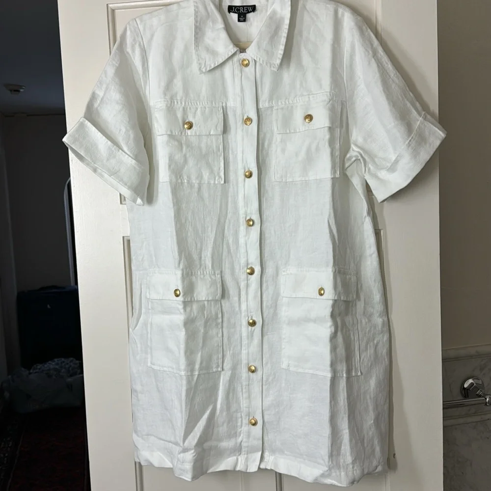 J.Crew Gamine shirtdress in linen BY826