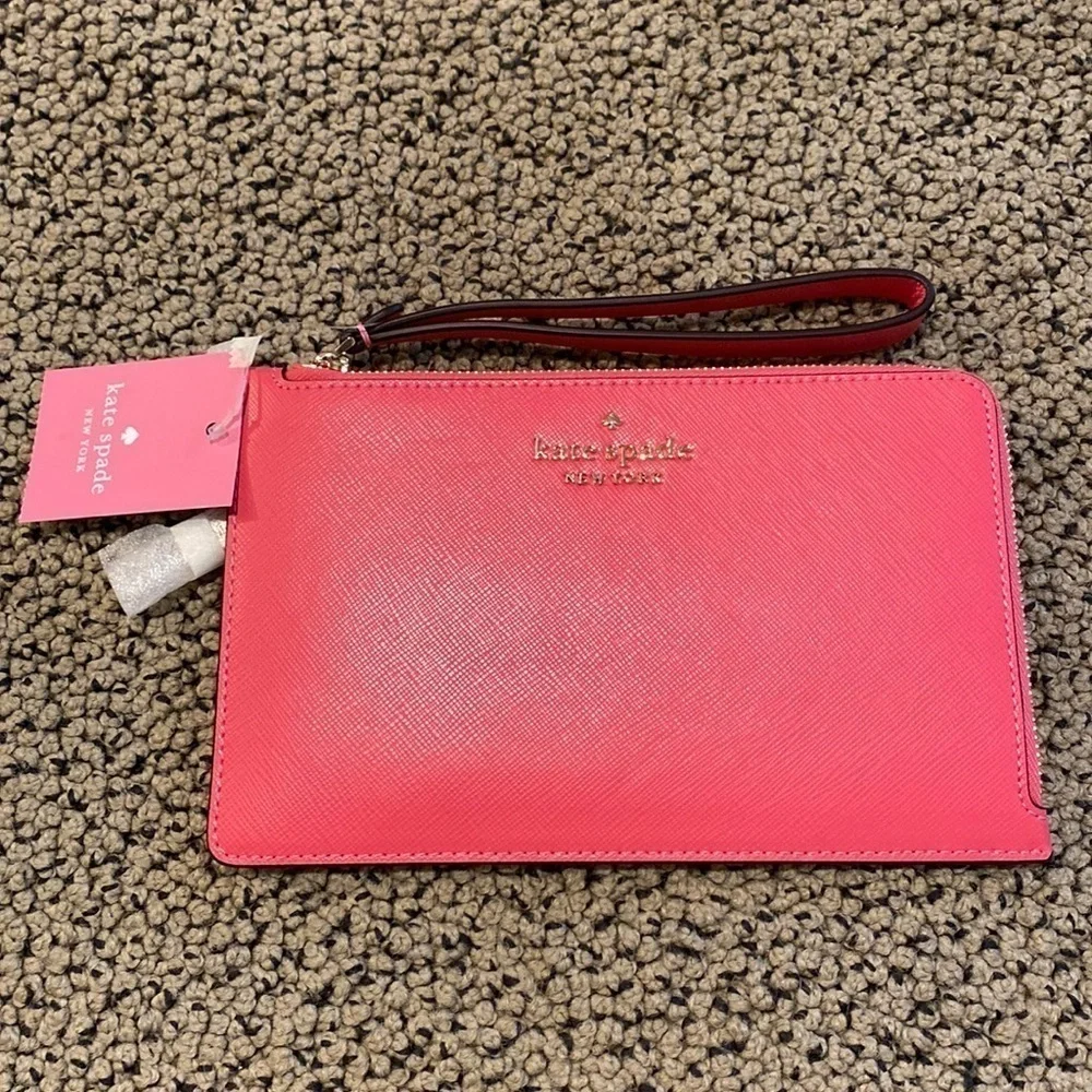 NWT Kate Spade Tropical Pink Staci Wristlet