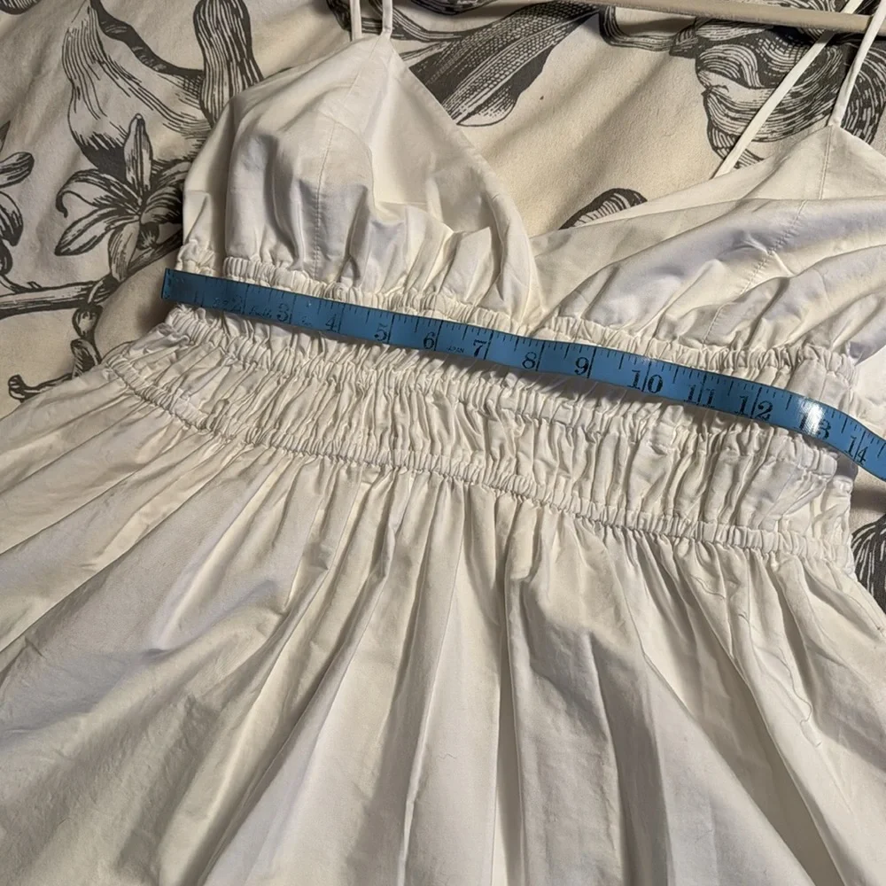 J.Crew smocked eyelet-hem dress in cotton poplin BR450