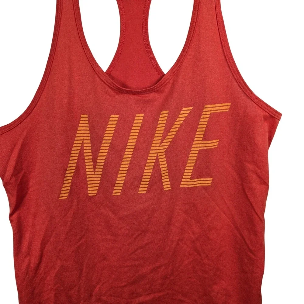 Nike Dri Fit‎ Athletic Cut Red Tank Top Women's Size Medium Running Workout