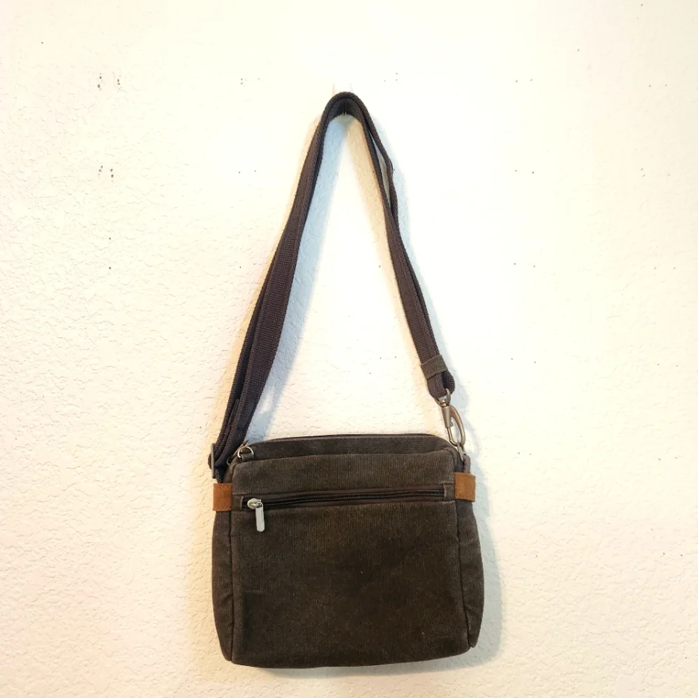 Travelon Anti-Theft Heritage Gray Crossbody Travel Bag with Adjustable Strap‎