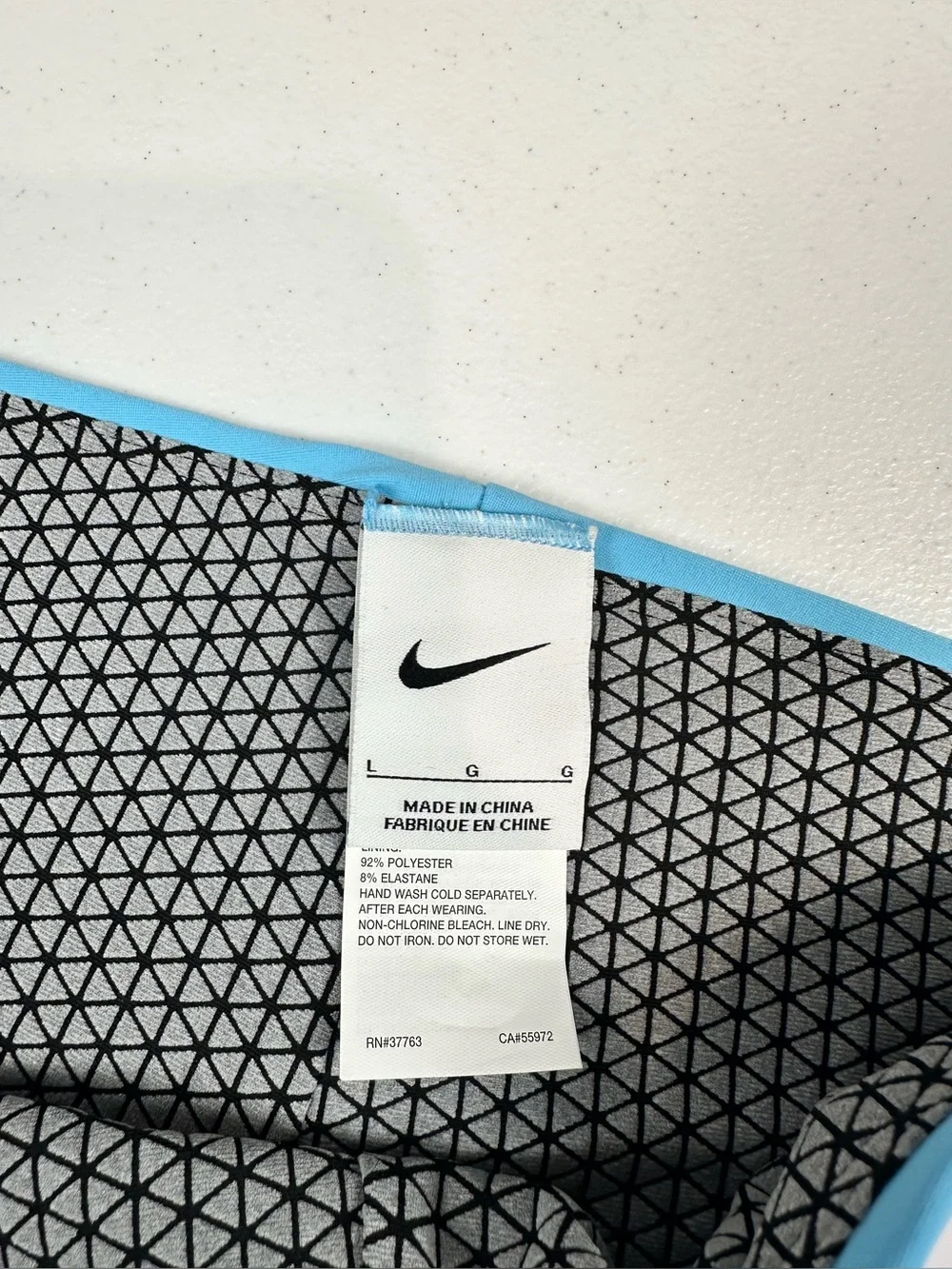 Nike Swim‎ Hydralock Cheeky Kickshort Bikini Bottom Large Blue Swoosh NWT