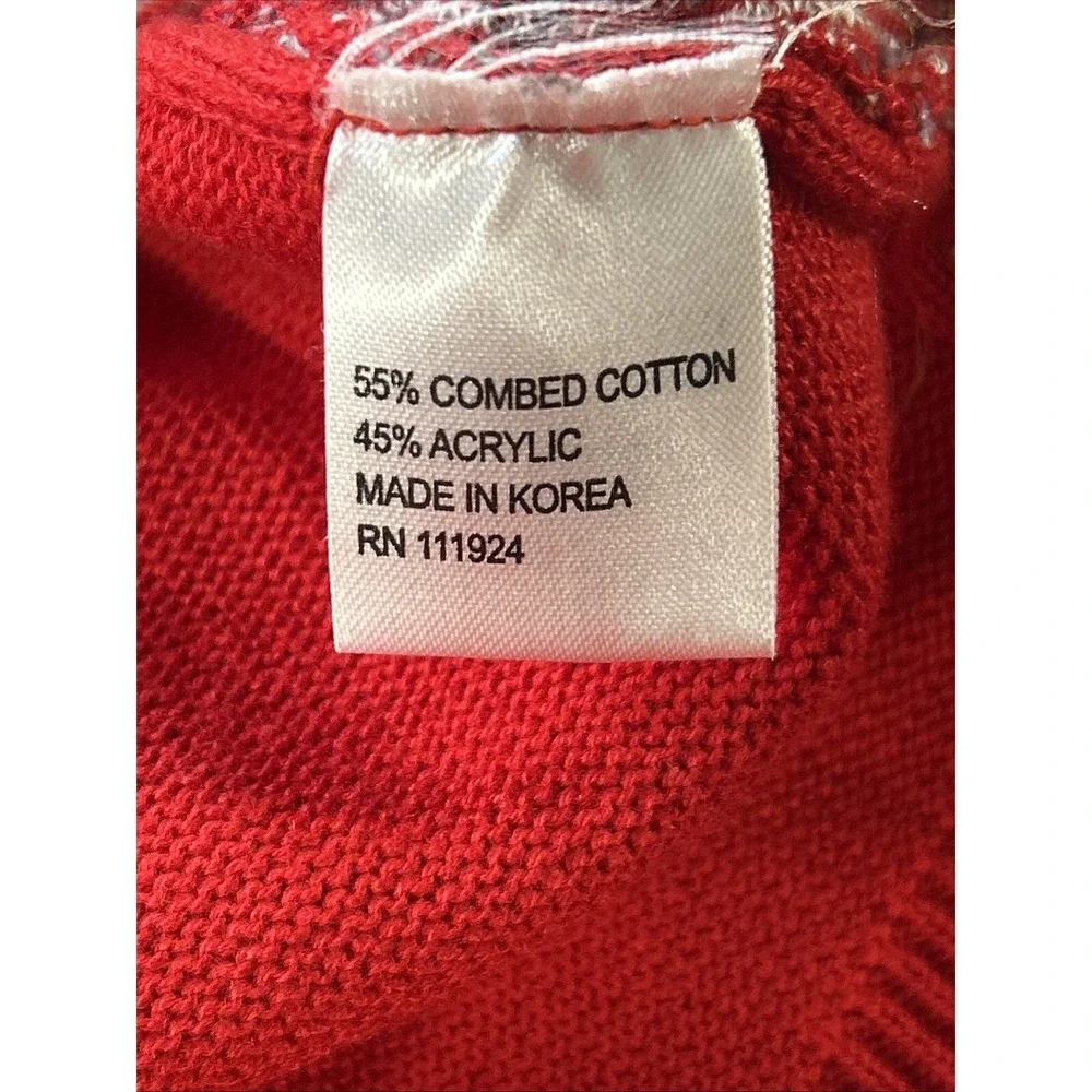 Pelleti Red Abstract‎ Knit Sweater – Men's 2XL