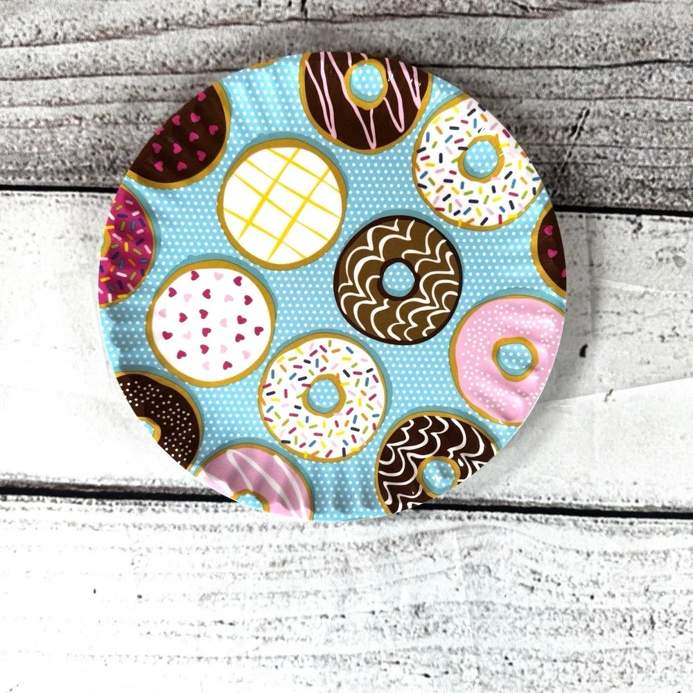 Kensie Home Melamine Plate Donut Pattern 12‎ Count  8