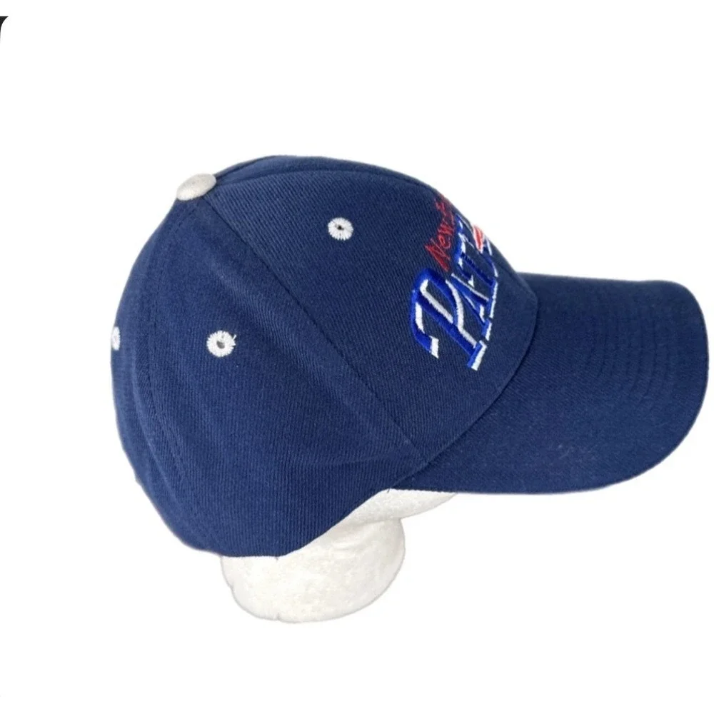 NFL‎ New England Patriots Hat Mens OSFA Navy Blue Wool Blend Baseball Cap VTG