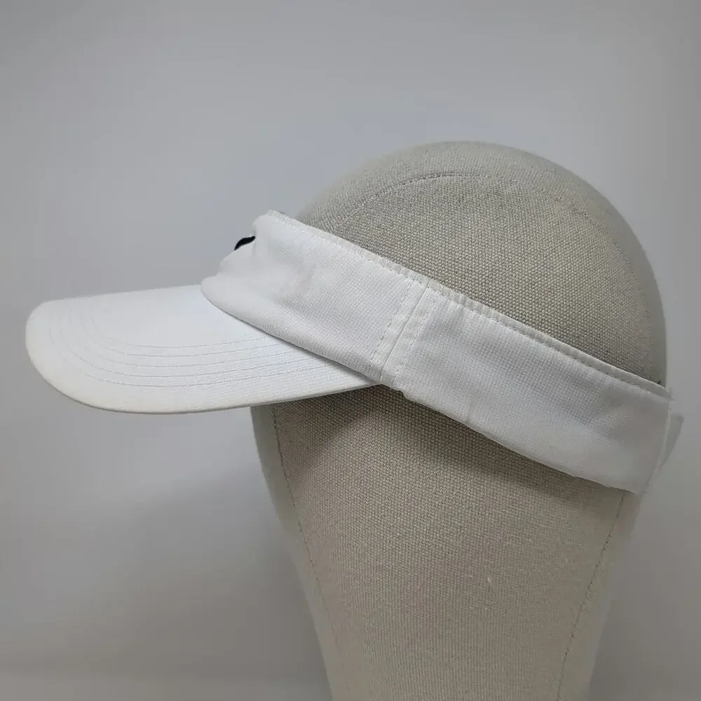 Nike Visor White One Size Dri-FIT Adjustable Strapback Swoosh Golf Tennis Hat