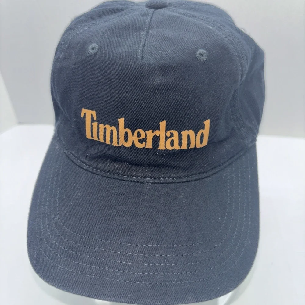 Timberland Snapback Baseball Hat Cap Black Embroidered‎ Logo Adjustable