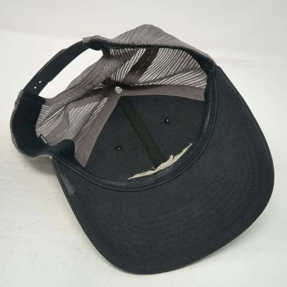 Richardson Trucker Hat Black One Size Sawtooth USA Mountain Logo Mesh Snapback