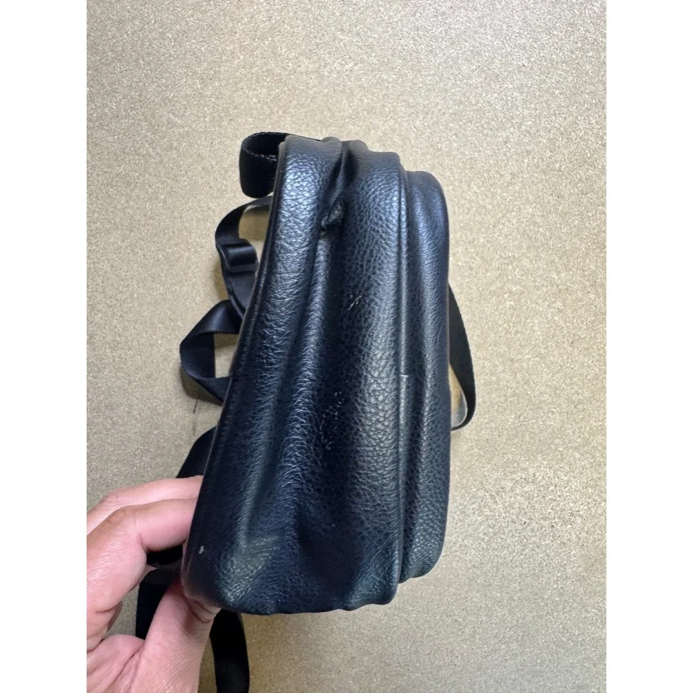 Adidas Originals Mini Backpack‎ Black Faux Leather Gold Trefoil Logo Small Bag