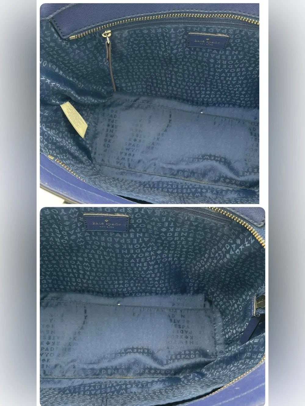 Kate Spade Navy Saffiano Leather Tote Bag