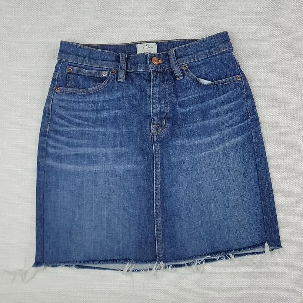J. Crew denim jean mini‎ skirt 24