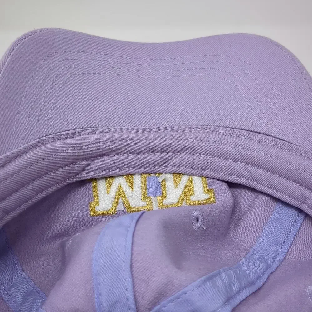 Home Free Baseball Cap Purple One Size MN Chenille Gold Glitter Slideback Hat