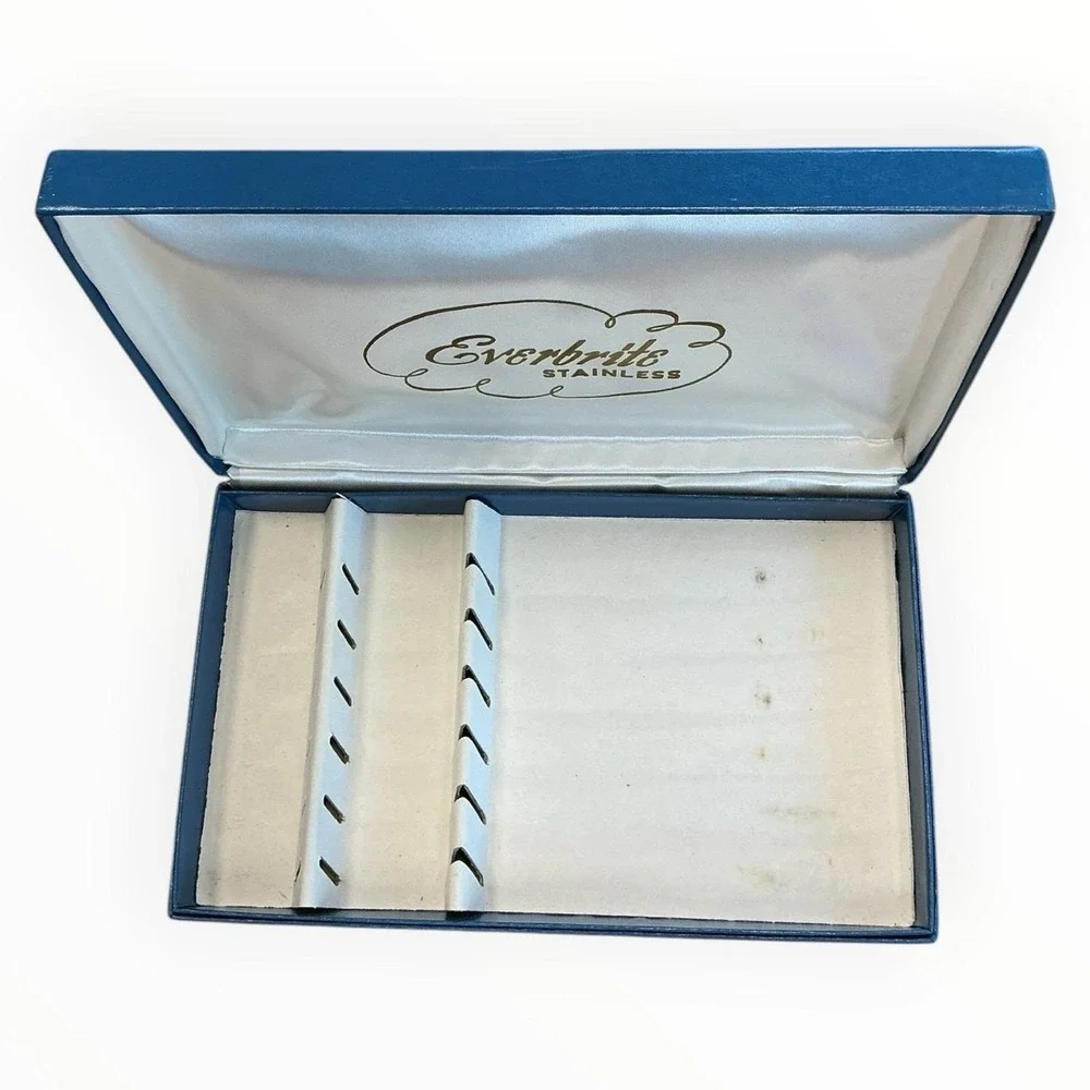 Vintage Everbrite‎ Stainless Knife Storage Box Empty Silverware Flatware