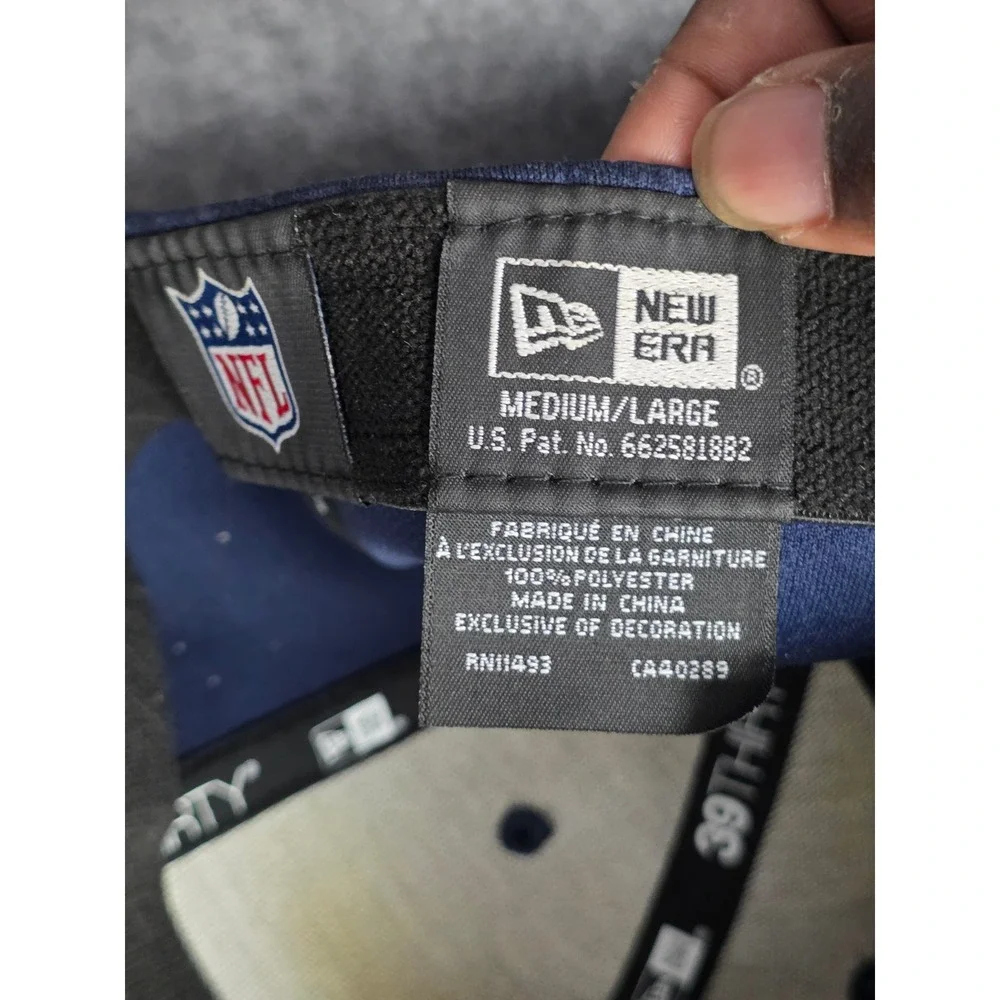 New Era Dallas Cowboys 39THIRTY NFL Baseball Cap Medium Large Blue‎ Football