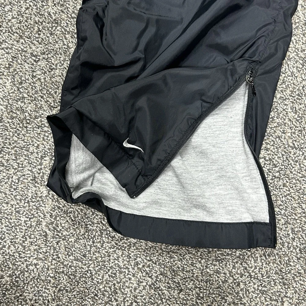 Vintage Nike Track Lined Pant Women M 8-10 Black Running Jogging Windbreaker Y2K