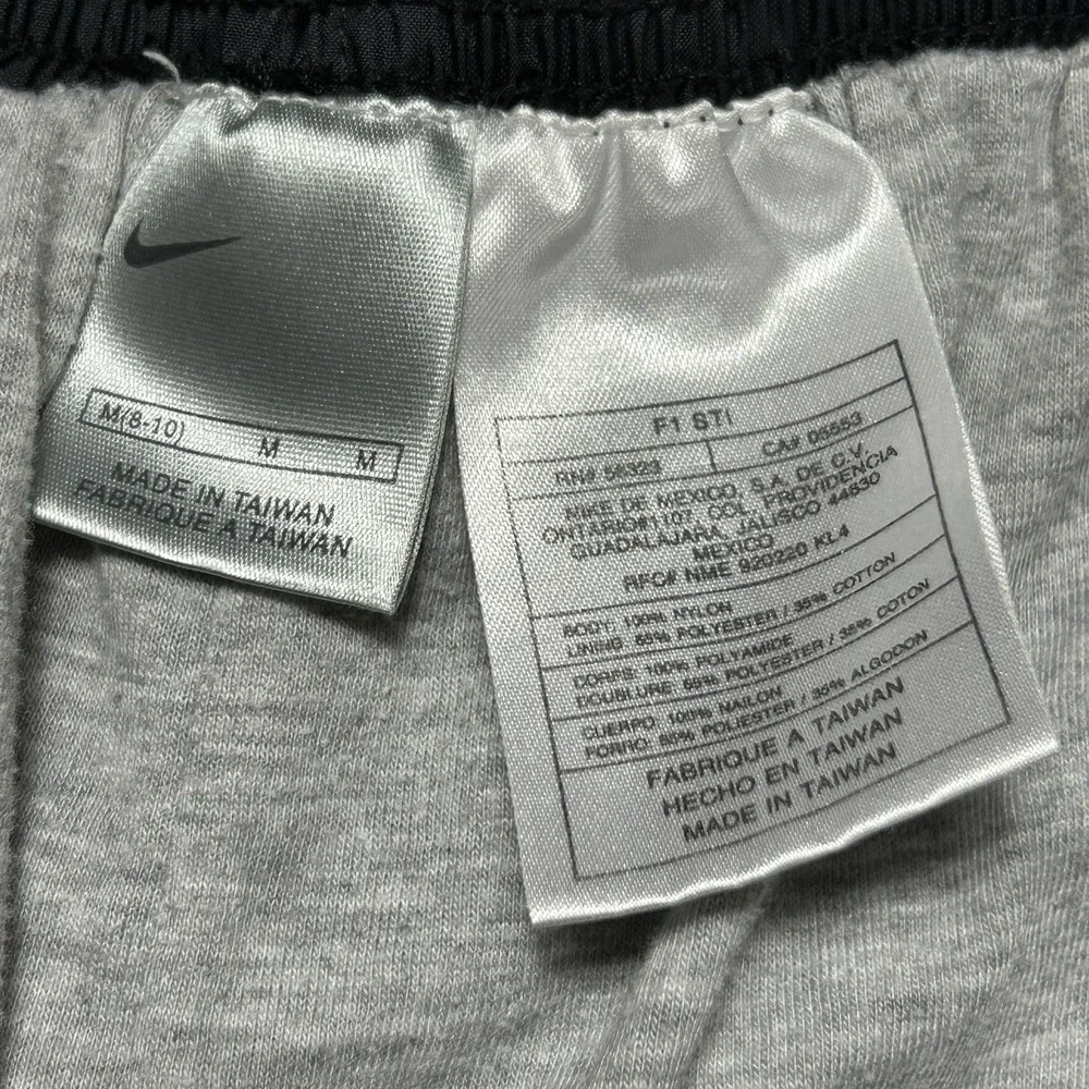 Vintage Nike Track Lined Pant Women M 8-10 Black Running Jogging Windbreaker Y2K