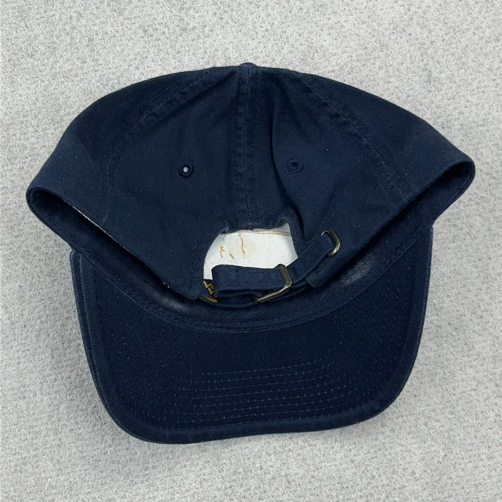 West Virginia Mountaineers WVU Hat Cap Strap Back Navy Blue Adjustable Dad Twill