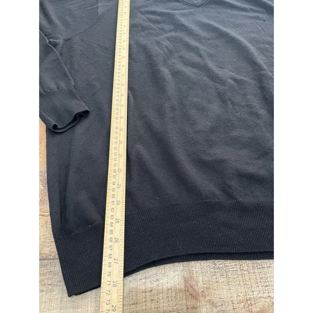 PETER MILLAR‎ CROWN SOFT CREW NECK SWEATER MEN XXL MERINO WOOL/SILK BLK (2133)