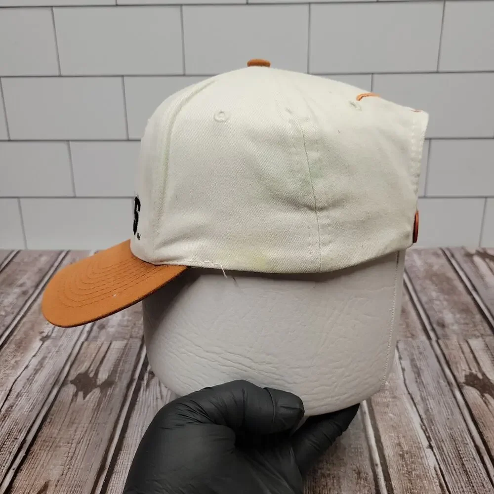 Vintage Apex One Texas Longhorns Snapback Hat NCAA White Orange Made Taiwan