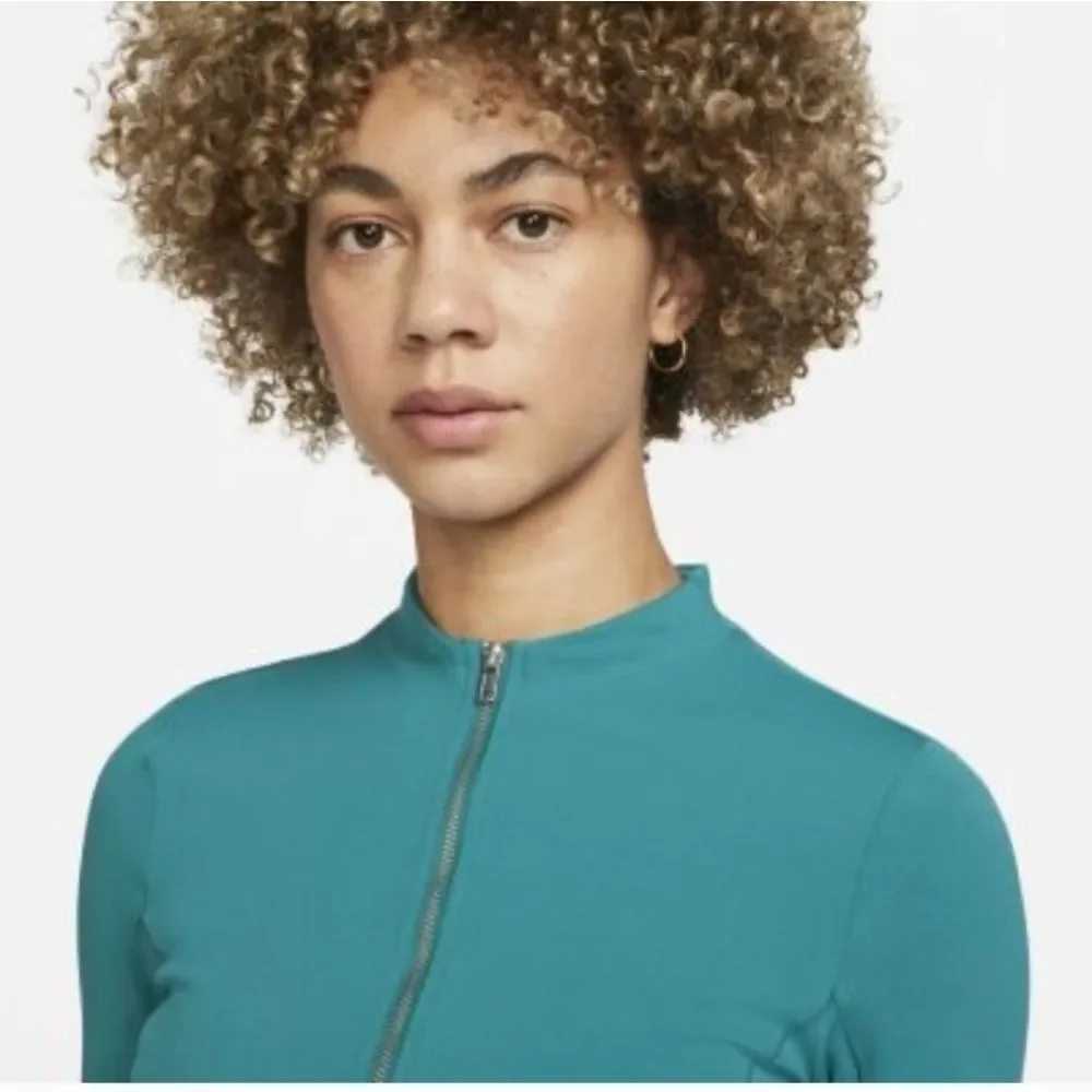 Nike Yoga Luxe Dri Fit Full Zip Women’s Teal Jacket Size 1X