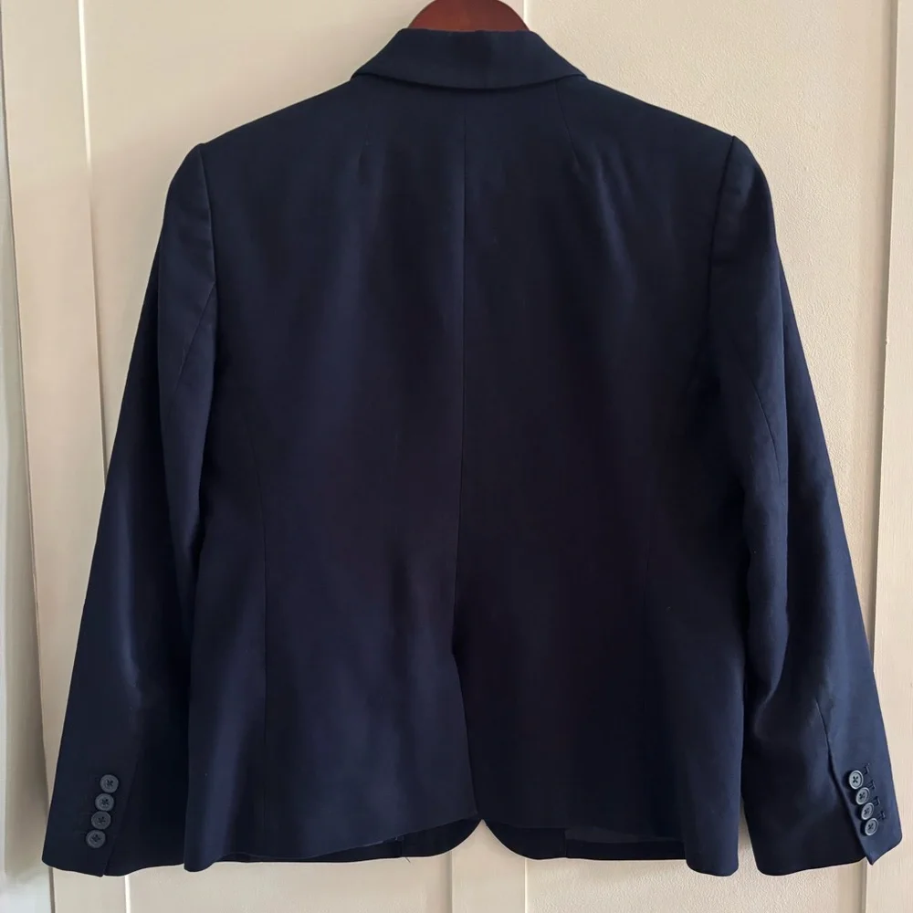 J. Crew Suiting Women’s Single Button Suit Jacket in Navy Blue