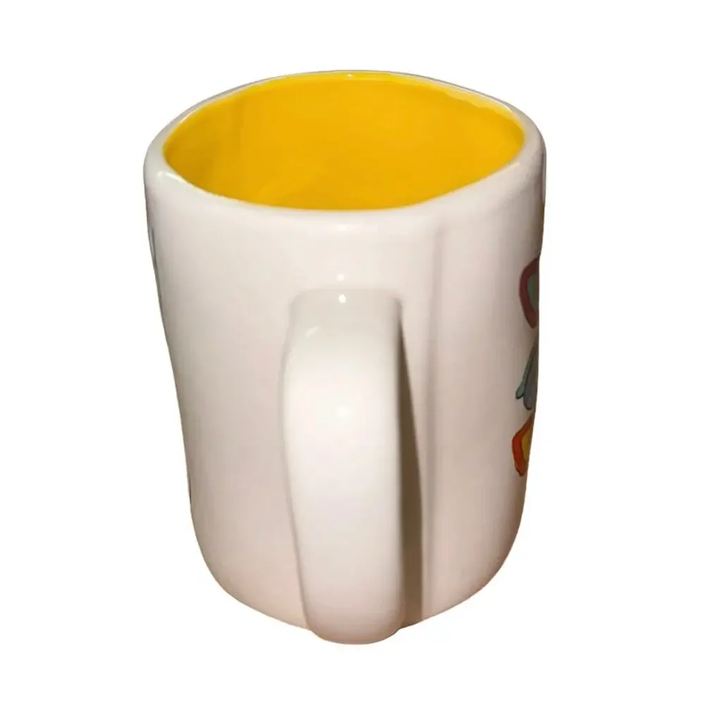 Rae Dunn Sunny Days Ahead Mug Yellow Interior Sunglasses‎ Graphic Coffee Cup
