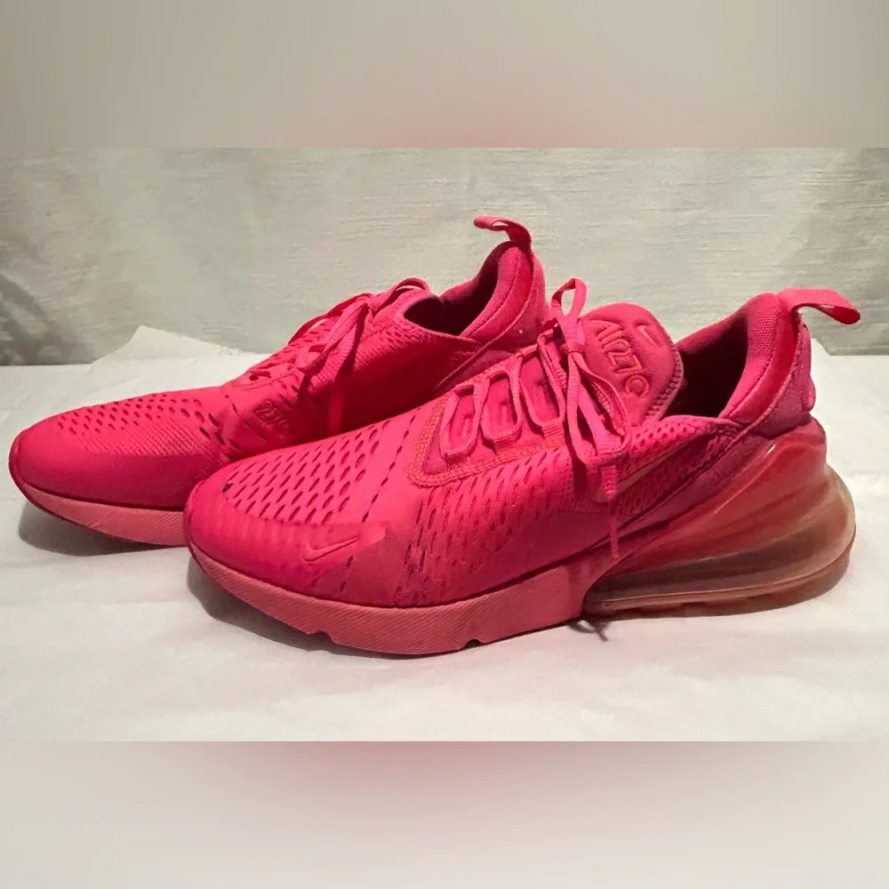 Nike‎ Air 270s Triple University Women's Bold Pink Sneakers  colorful athleisure