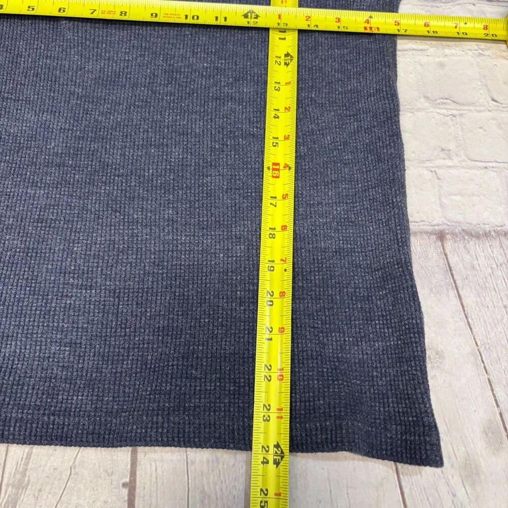 Wallace & Barnes Men Henley Waffle Thermal Shirt Top Size Small Blue D121 -18