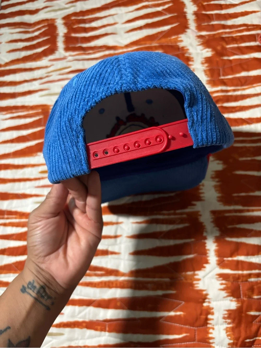 Vintage-Style Nashville Sounds Blue Corduroy Baseball Cap (snapback)
