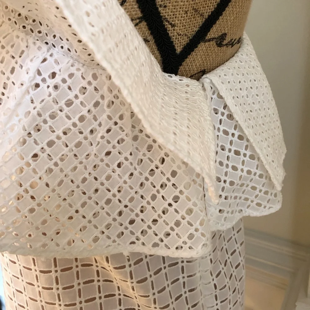 J. Crew Eyelet One Shoulder Top  NWT