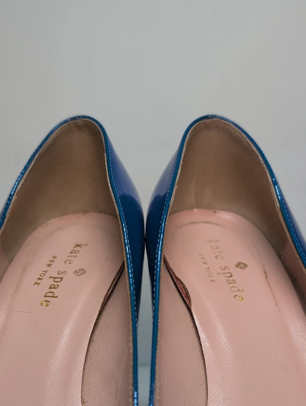 Kate Spade Blue Patent Leather Pointed-Toe Heels woman size 6.5