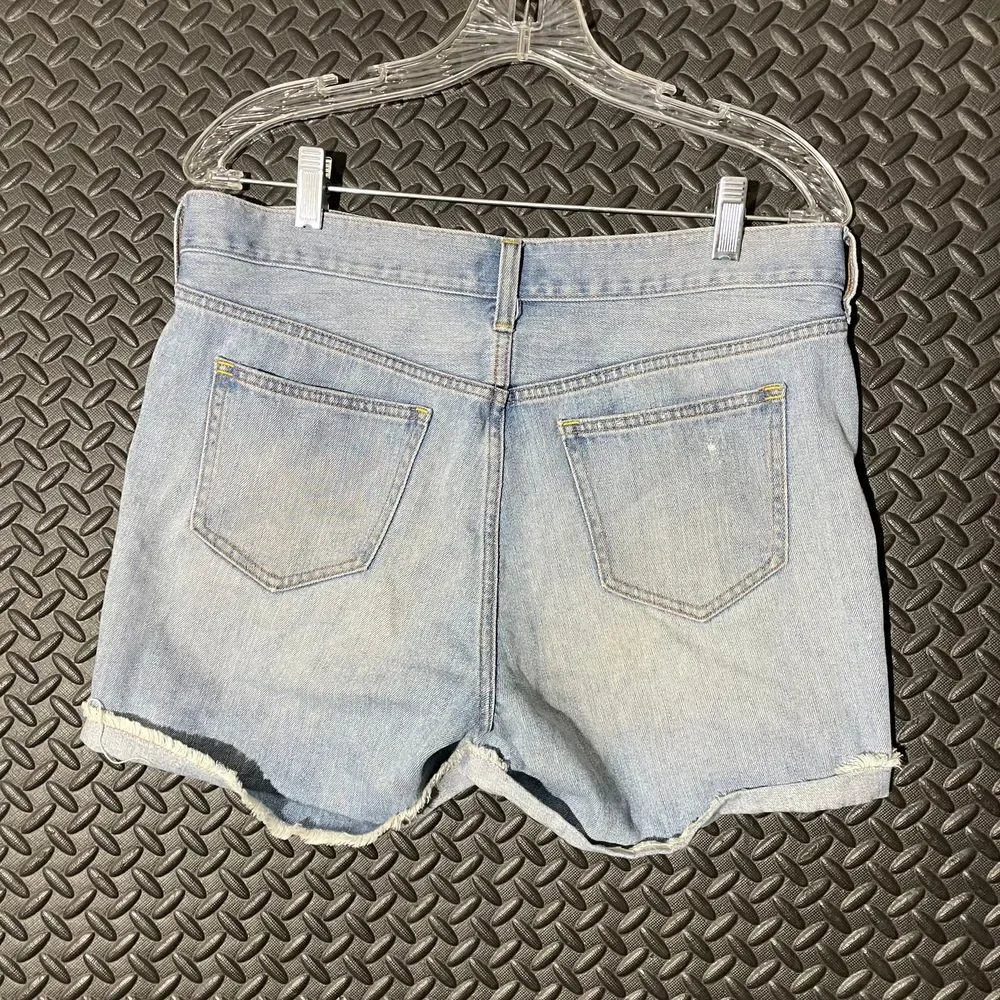 J. Crew Blue Light Washed‎ Distressed Casual Wear Denim Shorts Women's Size 27