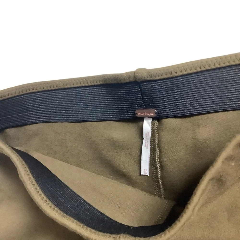 Free People Olive Ponte Stirrup Legging Pants Size XS
