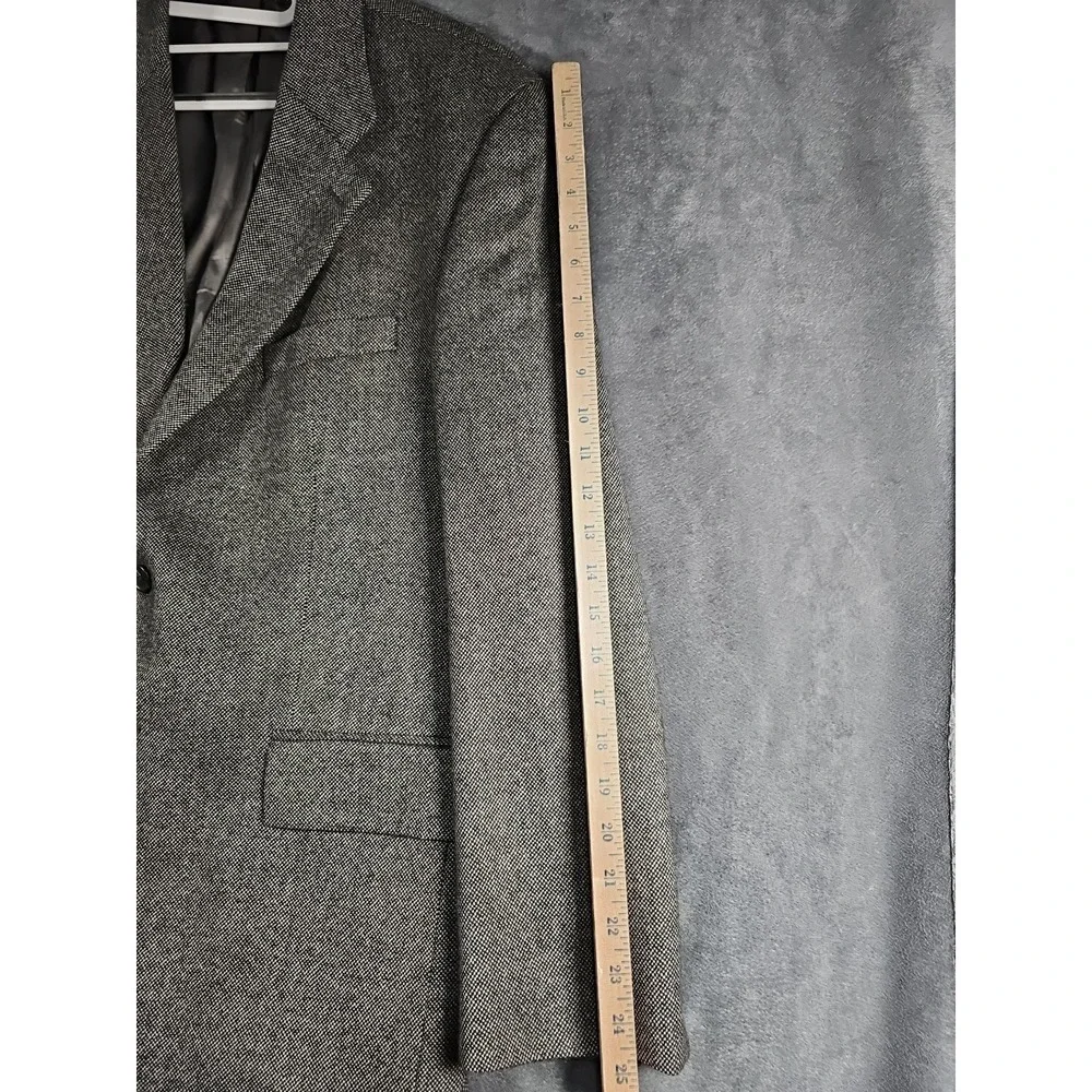 Chaps Ralph‎ Lauren Men's 43 Lambswool Tweed Blazer Brown Tooth Over Check Vtg