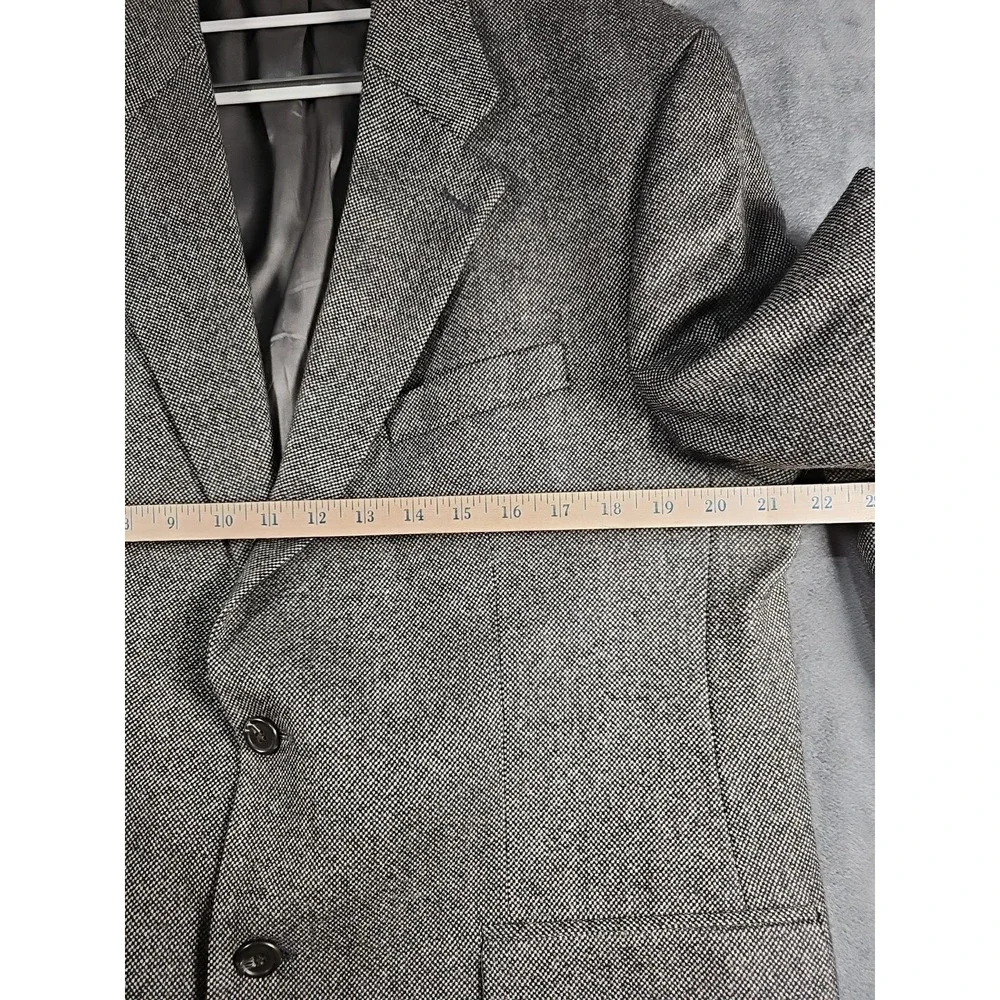 Chaps Ralph‎ Lauren Men's 43 Lambswool Tweed Blazer Brown Tooth Over Check Vtg