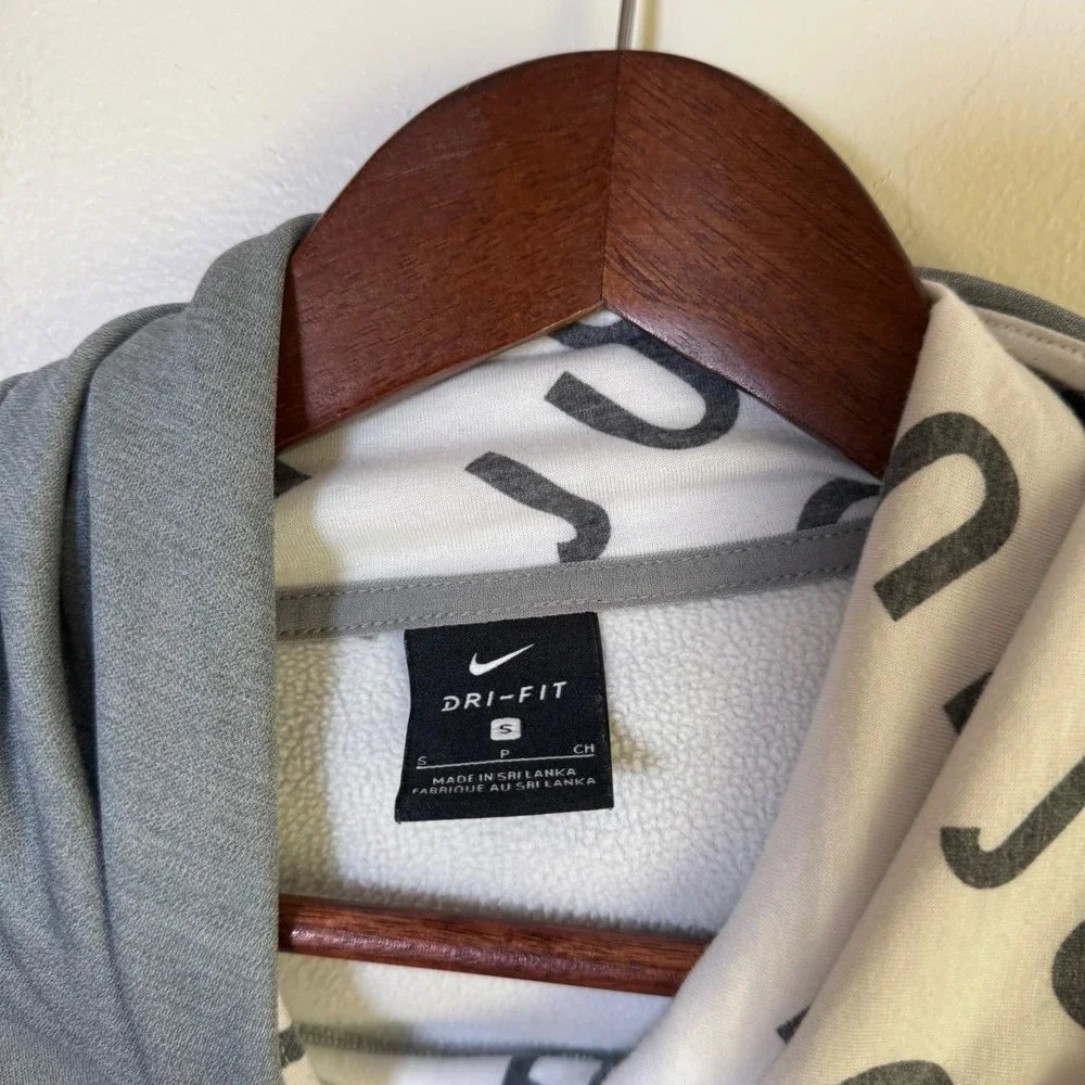 Nike Dri-FIT Get Fit Oversized Cropped Pullover Hoodie Size Small Gray