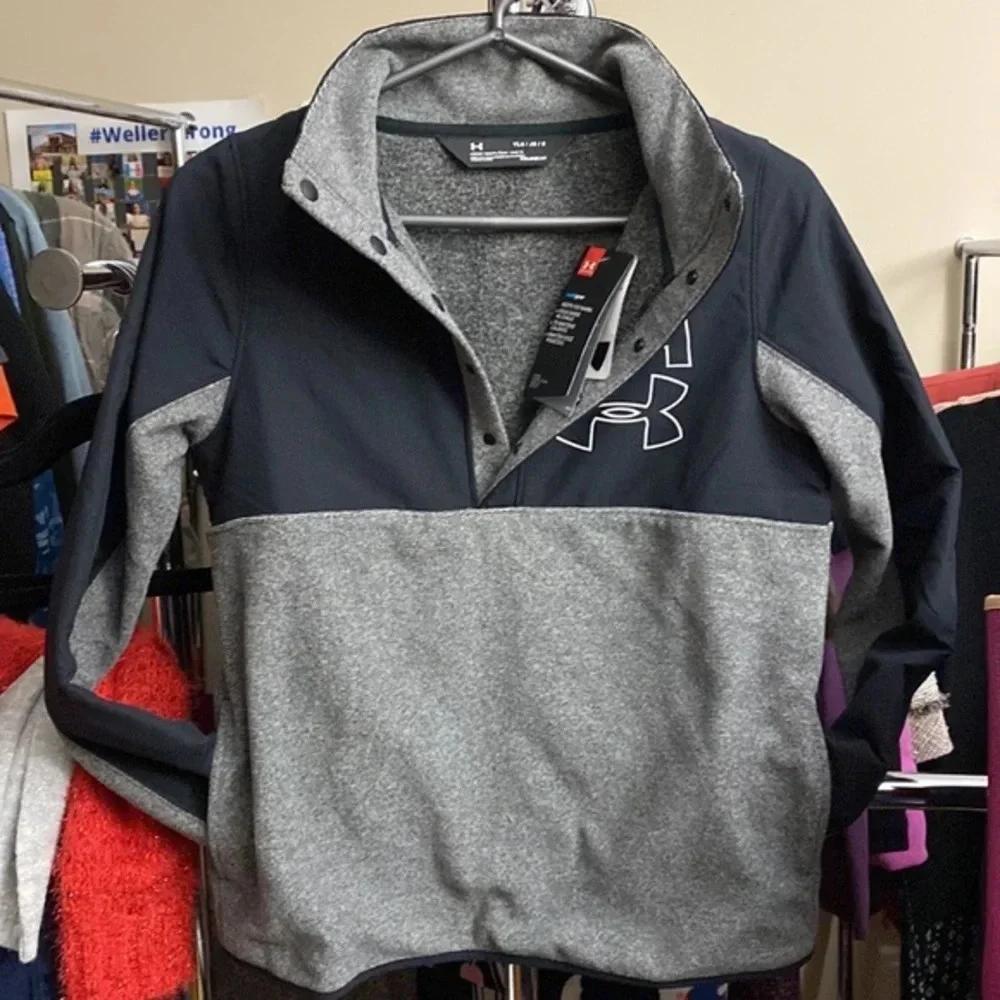 NWT Under Armour Kids Phenom Fleece 1/2 Snap Pullover YL