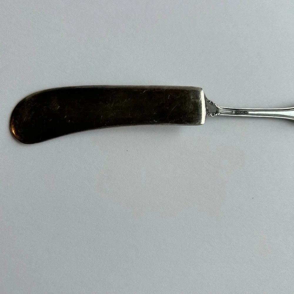 International Silver Joan of Arc Master Butter Spreader Knife Sterling 7