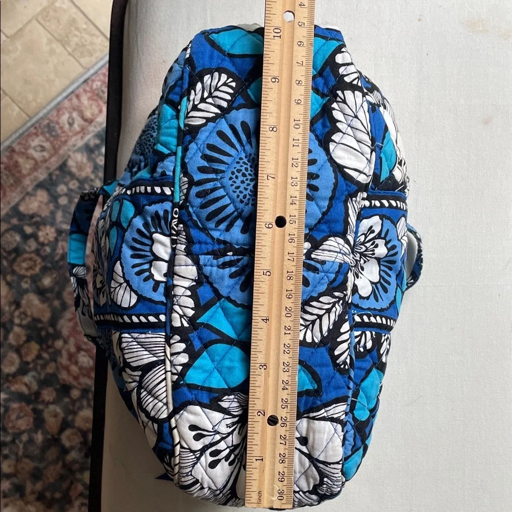 Vera Bradley Makeup Toiletries Travel Bag Blue Floral Hawaiian As Is