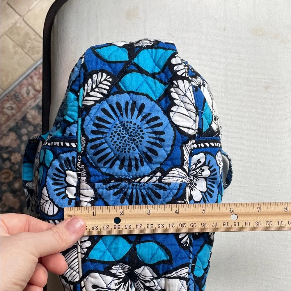 Vera Bradley Makeup Toiletries Travel Bag Blue Floral Hawaiian As Is