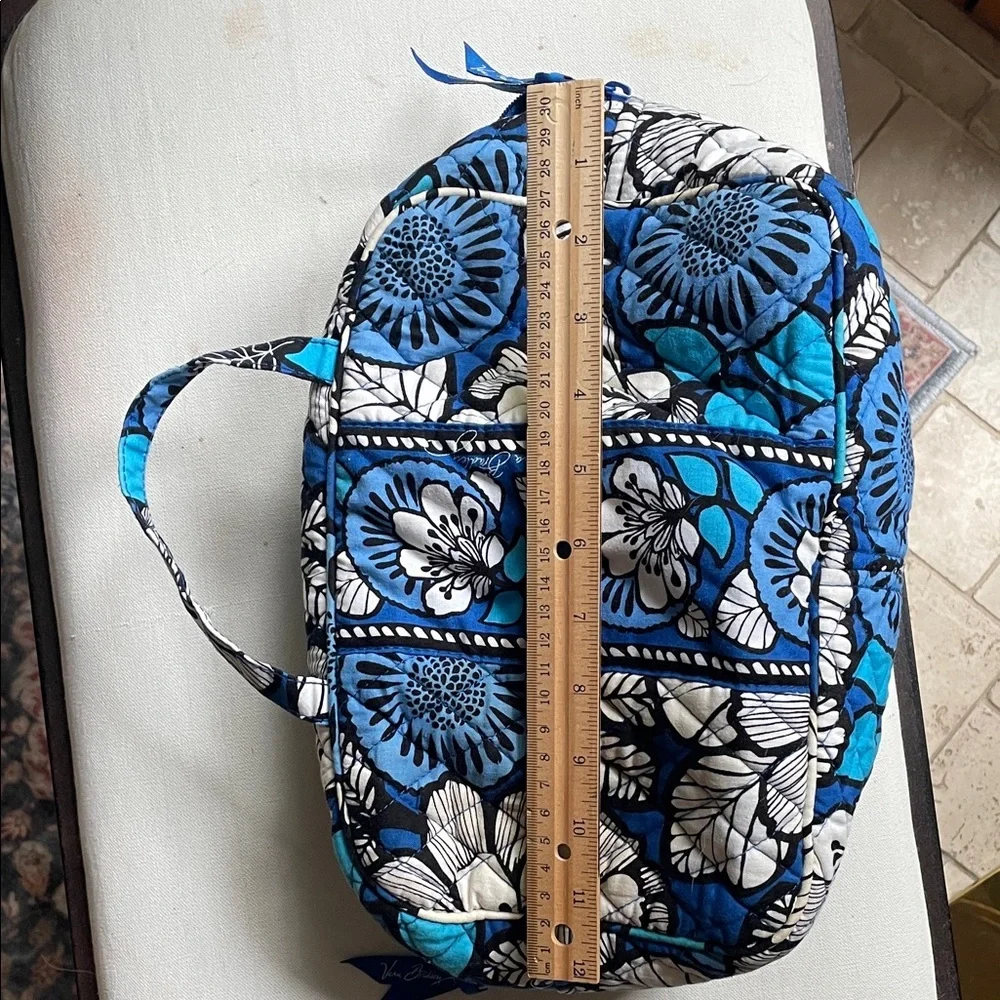 Vera Bradley Makeup Toiletries Travel Bag Blue Floral Hawaiian As Is