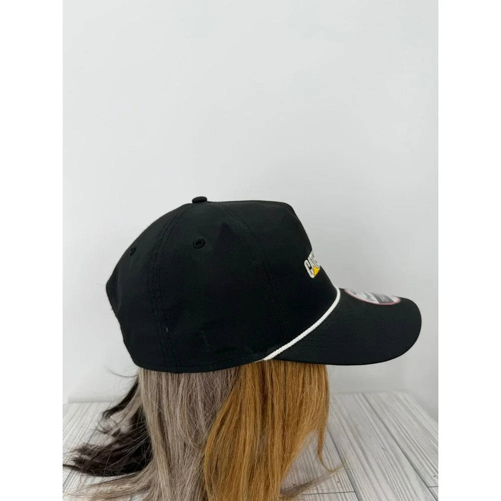 Caterpillar Imperial True‎ Fit Black Rope Hat Snapback Embroidered CAT Cap NEW