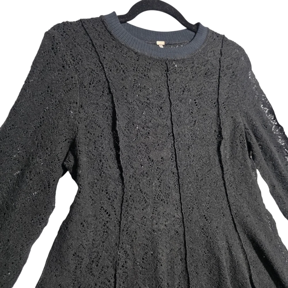 FREE PEOPLE COFFEE IN THE MORNING TUNIC DRESS UNCONVENTIONAL LACE SZ XS