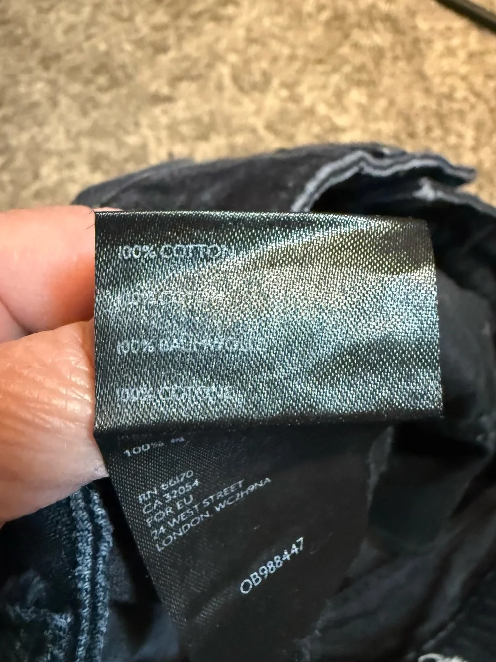 Free People We The Free Distressed Paint Splattered Black Jeans Size 27