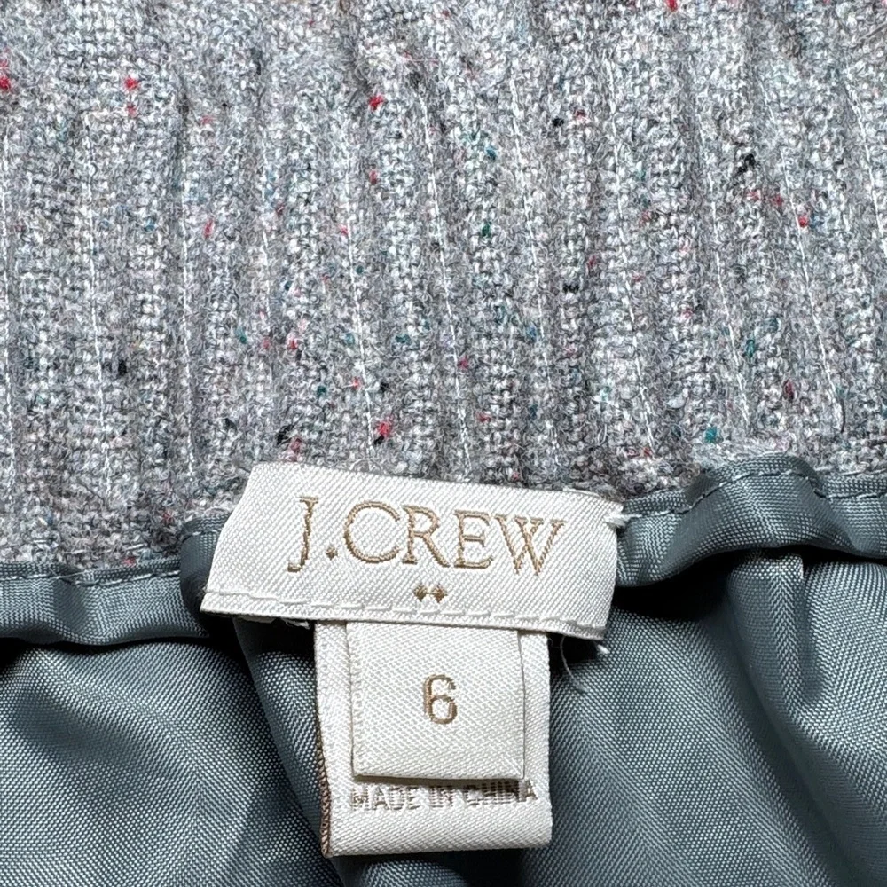 J. Crew Heather Gray speckled Mini Skirt
