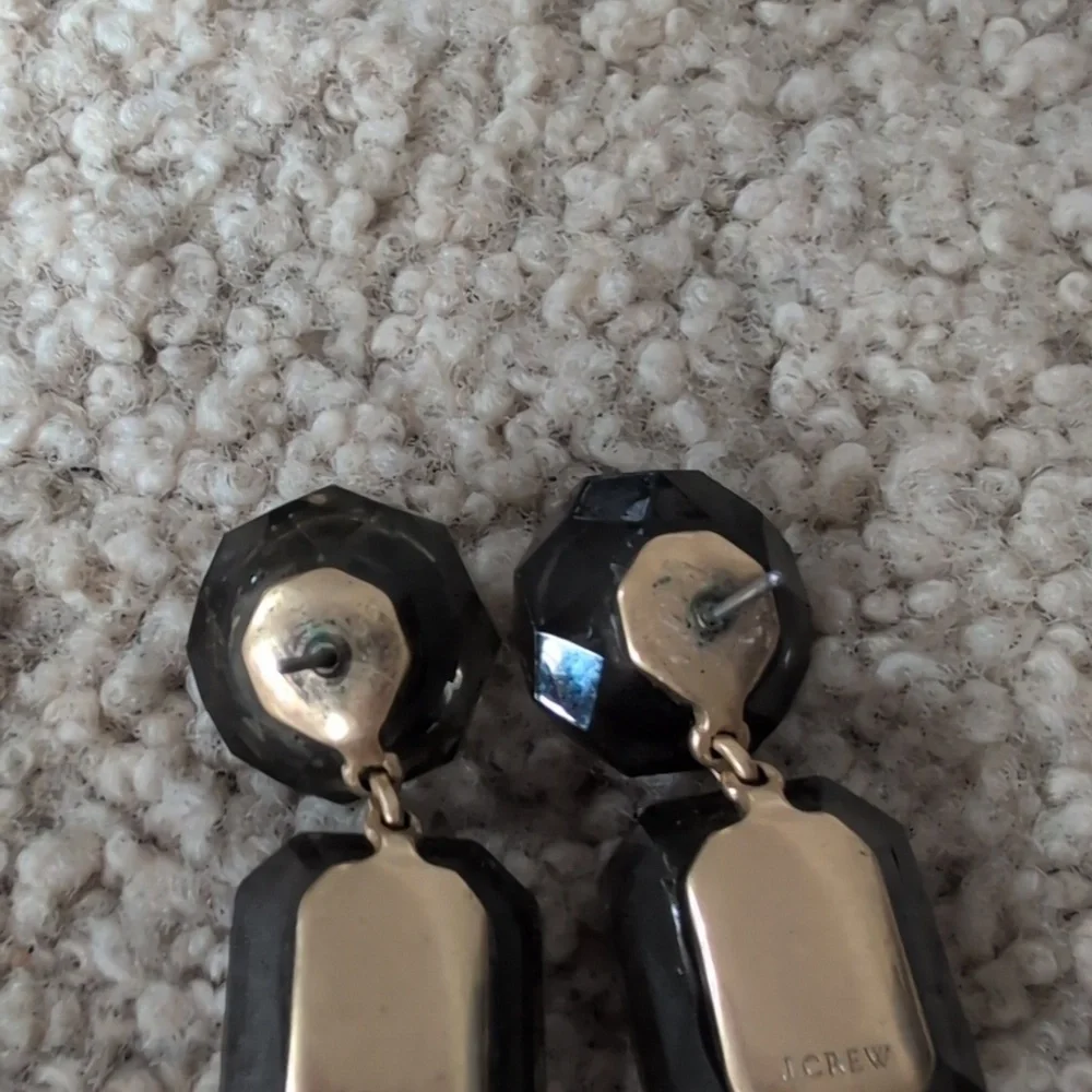 J.Crew Black Jewelry Box Earrings