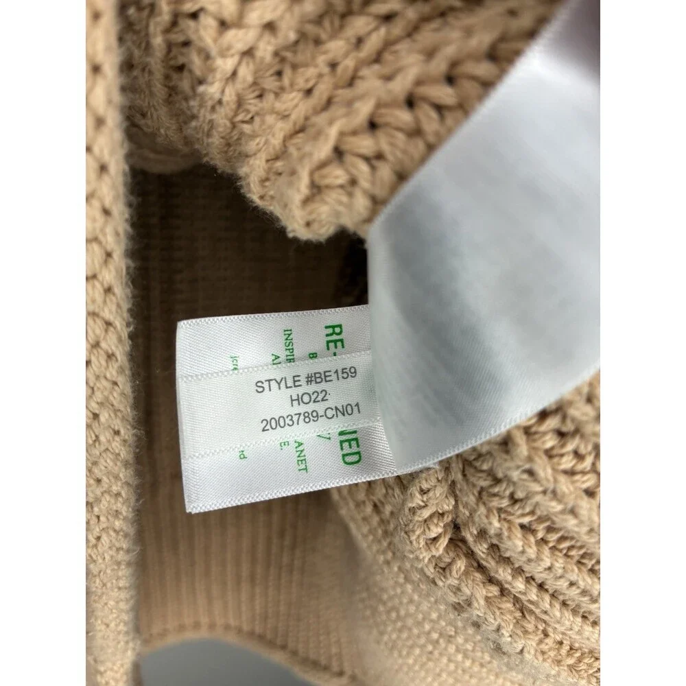 J Crew Relaxed Rollneck Sweater in Sandy Beach Tan Women's Size Medium