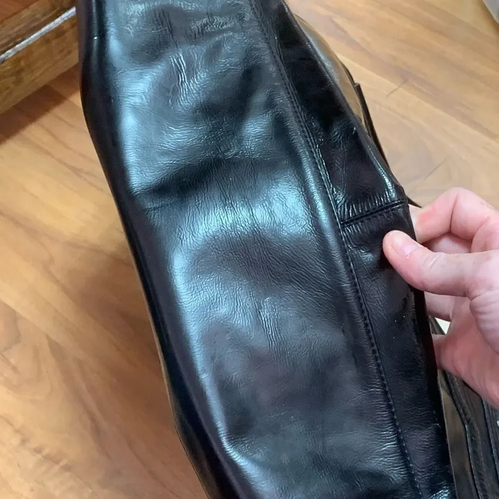 Botkier Ladies Black Double Handle Glossy Hobo Handbag